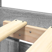 Giroletto Testiera-Struttura Letto Grigio Sonoma 160x200 cm Legno Multistrato 431058