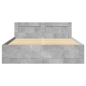 Giroletto Testiera Grigio Cemento 140x200 cm Legno Multistrato