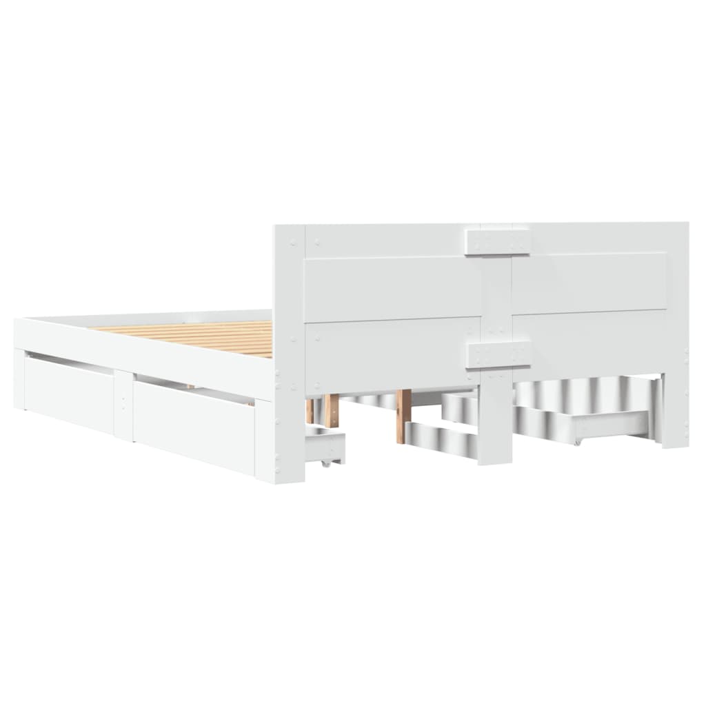 Giroletto con Testiera senza Materasso Bianco 120x200 cm 3295569