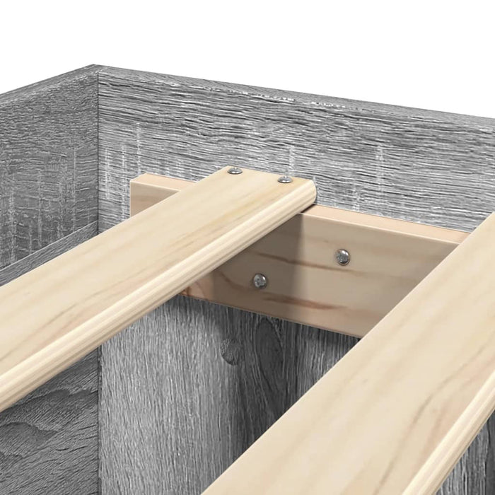 Giroletto Testiera-Struttura Letto Grigio Sonoma 120x200 cm Legno Multistrato 799819