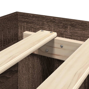 Giroletto Testiera-Struttura Letto Rovere Marrone 120x200 cm Legno Multistrato 886548