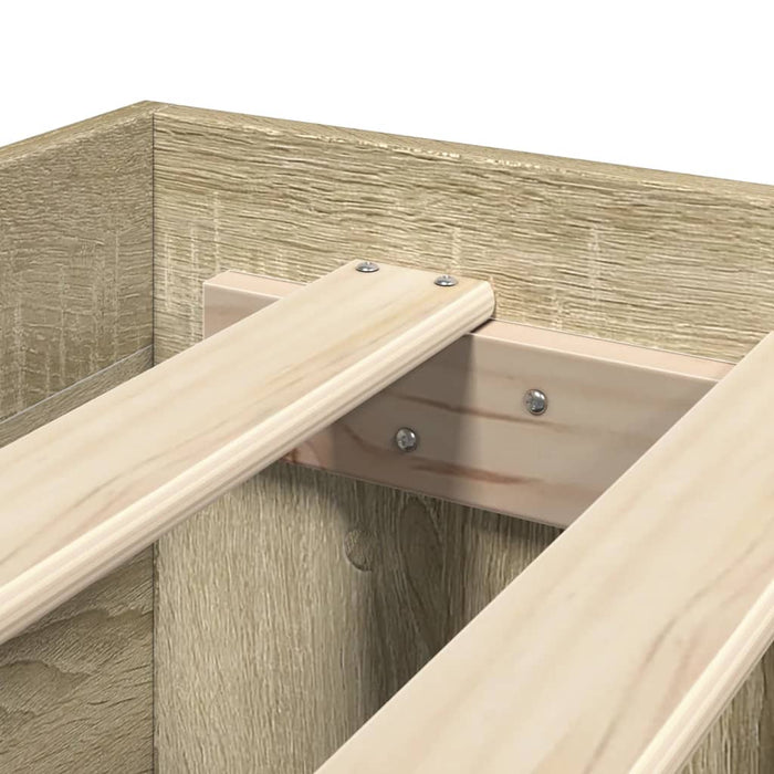 Giroletto con Testiera Rovere Sonoma 90x200cm Legno Multistrato