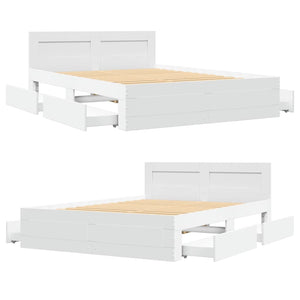 Giroletto con Testiera senza Materasso Bianco 140x190 cm 3295590