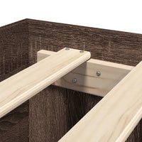 Giroletto senza Materasso-Struttura Letto Rovere Marrone 200x200 cm Truciolato 937979