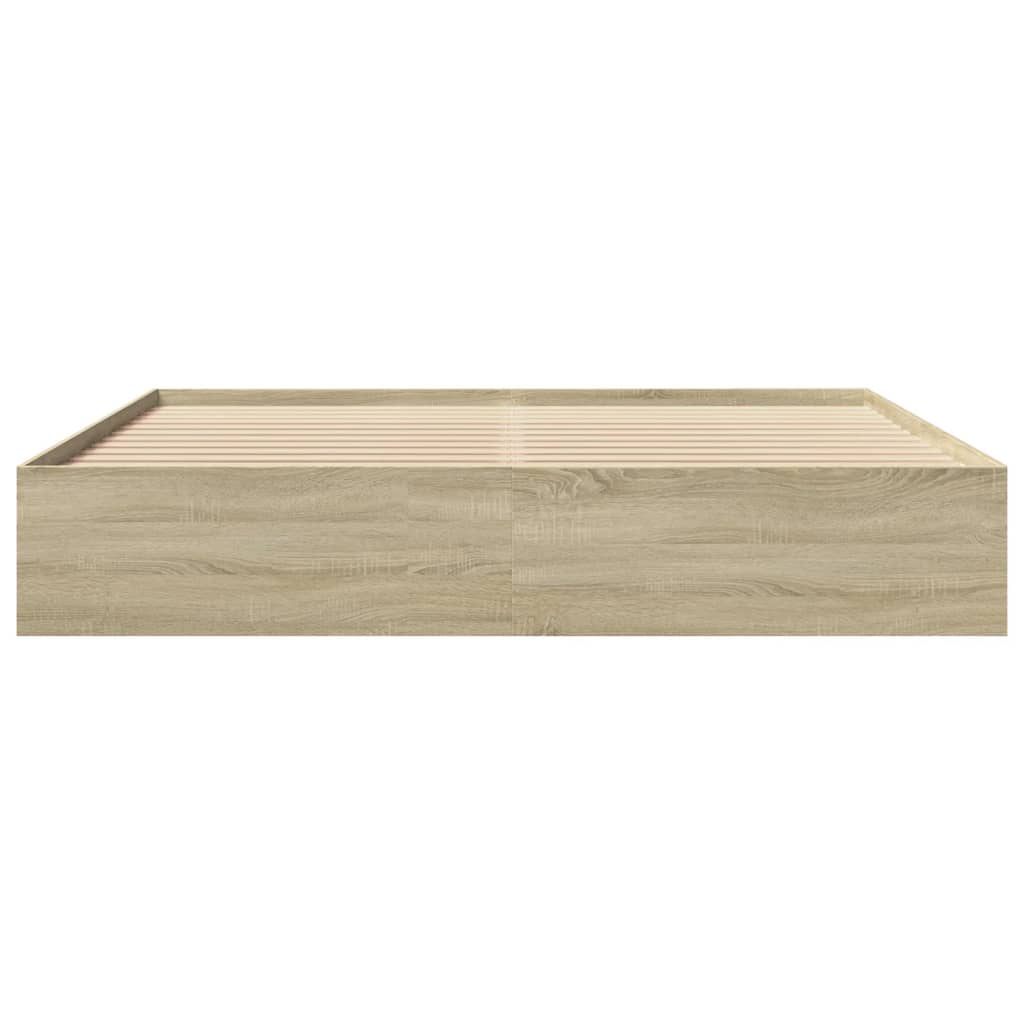 Giroletto senza Materasso-Struttura Letto Rovere Sonoma 180x200cm in Truciolato 969901