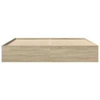 Giroletto senza Materasso-Struttura Letto Rovere Sonoma 180x200cm in Truciolato 969901