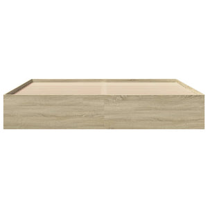 Giroletto senza Materasso-Struttura Letto Rovere Sonoma 180x200cm in Truciolato 969901