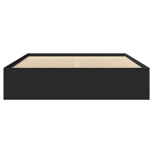 Giroletto senza Materasso-Struttura Letto Nero 160x200 cm in Legno Multistrato 844027