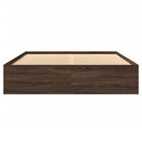 Giroletto senza Materasso-Struttura Letto Rovere Marrone 150x200 cm Truciolato 387928