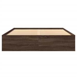 Giroletto senza Materasso-Struttura Letto Rovere Marrone 150x200 cm Truciolato 387928