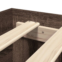 Giroletto senza Materasso-Struttura Letto Rovere Marrone 140x200 cm Truciolato 829024