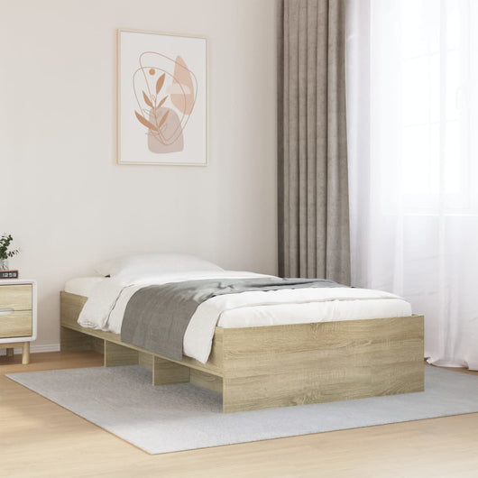 Giroletto senza Materasso-Struttura Letto Rovere Sonoma 100x200cm in Truciolato 315443
