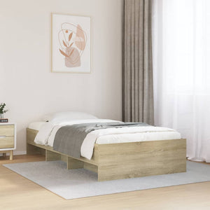 Giroletto senza Materasso-Struttura Letto Rovere Sonoma 90x200 cm in Truciolato 913372