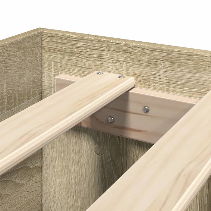 Giroletto senza Materasso-Struttura Letto Rovere Sonoma 120x190cm in Truciolato 876063