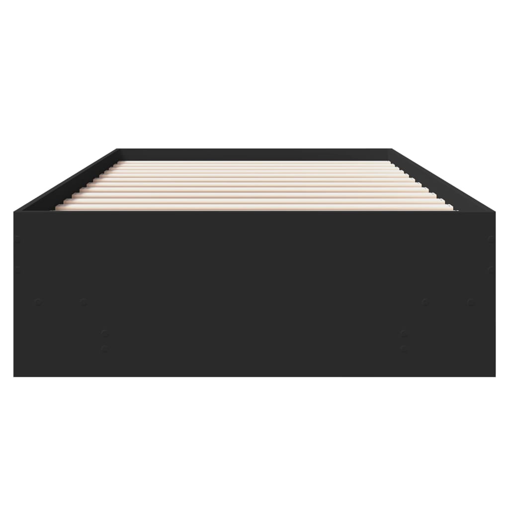 Giroletto-Struttura Letto Nero 90x190 cm in Legno Multistrato 706163