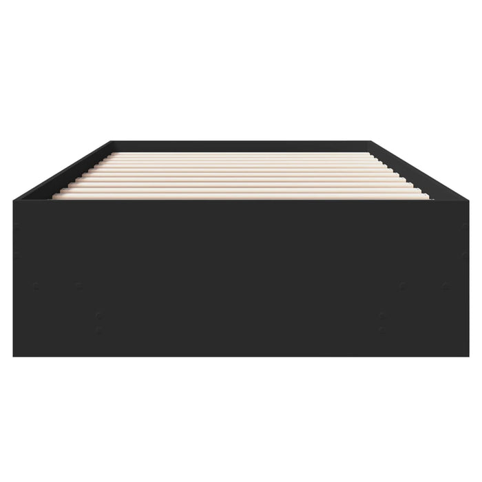 Giroletto-Struttura Letto Nero 90x190 cm in Legno Multistrato 706163