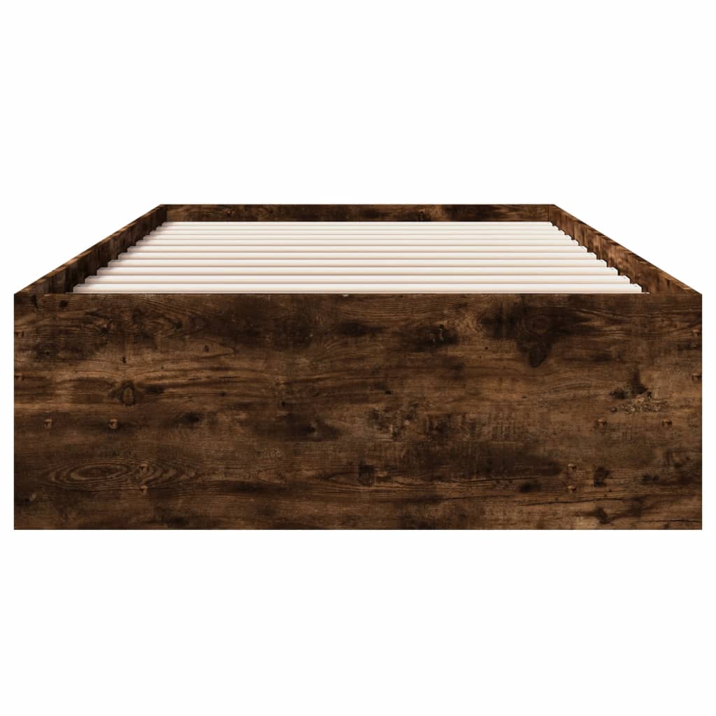 Giroletto senza Materasso-Struttura Letto Rovere Fumo 90x190 cm in Truciolato 752860