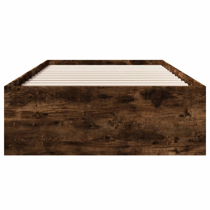 Giroletto senza Materasso-Struttura Letto Rovere Fumo 90x190 cm in Truciolato 752860