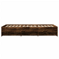 Giroletto senza Materasso-Struttura Letto Rovere Fumo 90x190 cm in Truciolato 752860