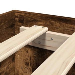 Giroletto senza Materasso-Struttura Letto Rovere Fumo 90x190 cm in Truciolato 752860