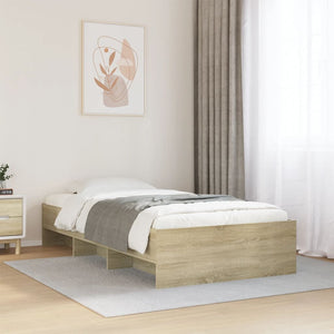 Giroletto senza Materasso-Struttura Letto Rovere Sonoma 75x190 cm in Truciolato 414043