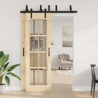 Kit di Binari per Porte Scorrevoli 152,5 cm Acciaio Nero 3295719