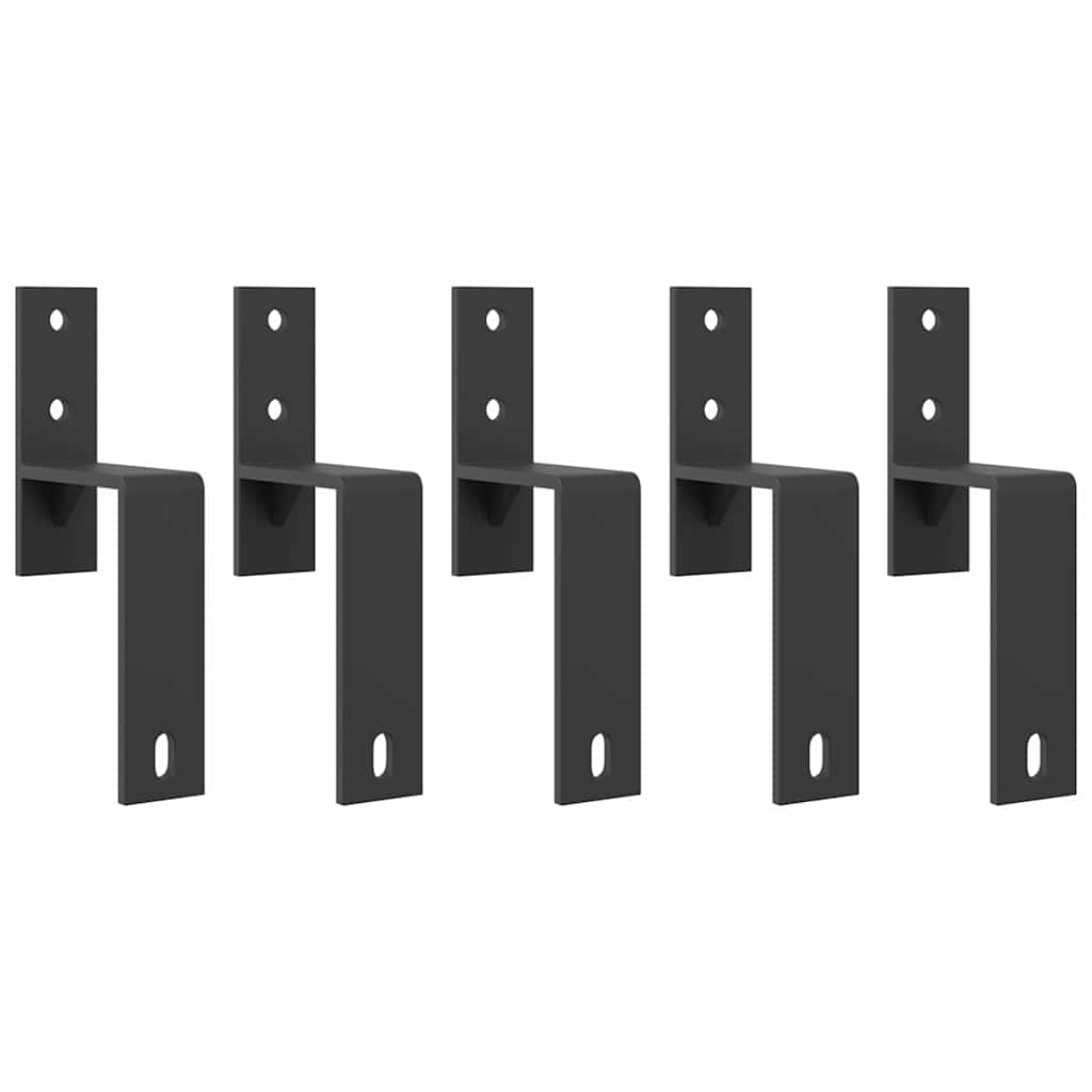 Kit di Binari per Porte Scorrevoli 213,5 cm Acciaio Nero 3295720