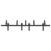 vidaXL Kit di Binari per Porte Scorrevoli 183 cm Acciaio Nero