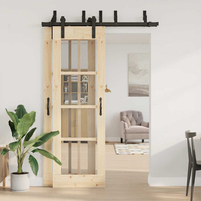 Kit di Binari per Porte Scorrevoli 152,5 cm Acciaio Nero 3295723