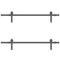 vidaXL Kit di Binari per Porte Scorrevoli 152,5 cm Acciaio Nero