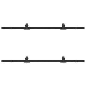 vidaXL Kit di Binari per Porte Scorrevoli 183 cm Acciaio Nero