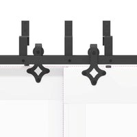 Kit di Binari per Porte Scorrevoli 152,5 cm Acciaio Nero 3295735