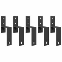 Kit di Binari per Porte Scorrevoli 183 cm Acciaio Nero 3295737