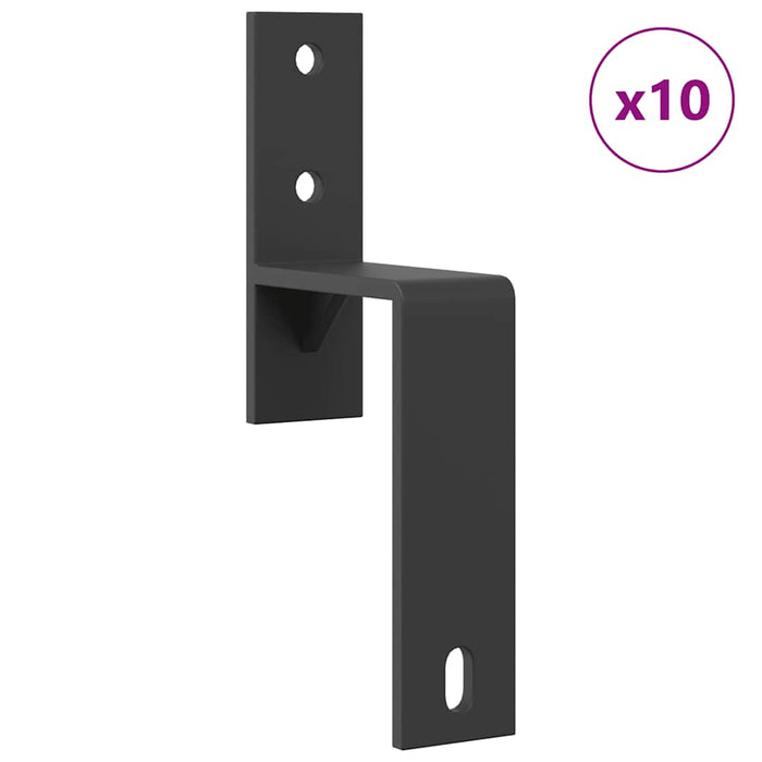 Kit di Binari per Porte Scorrevoli 366 cm Acciaio Nero 3295741