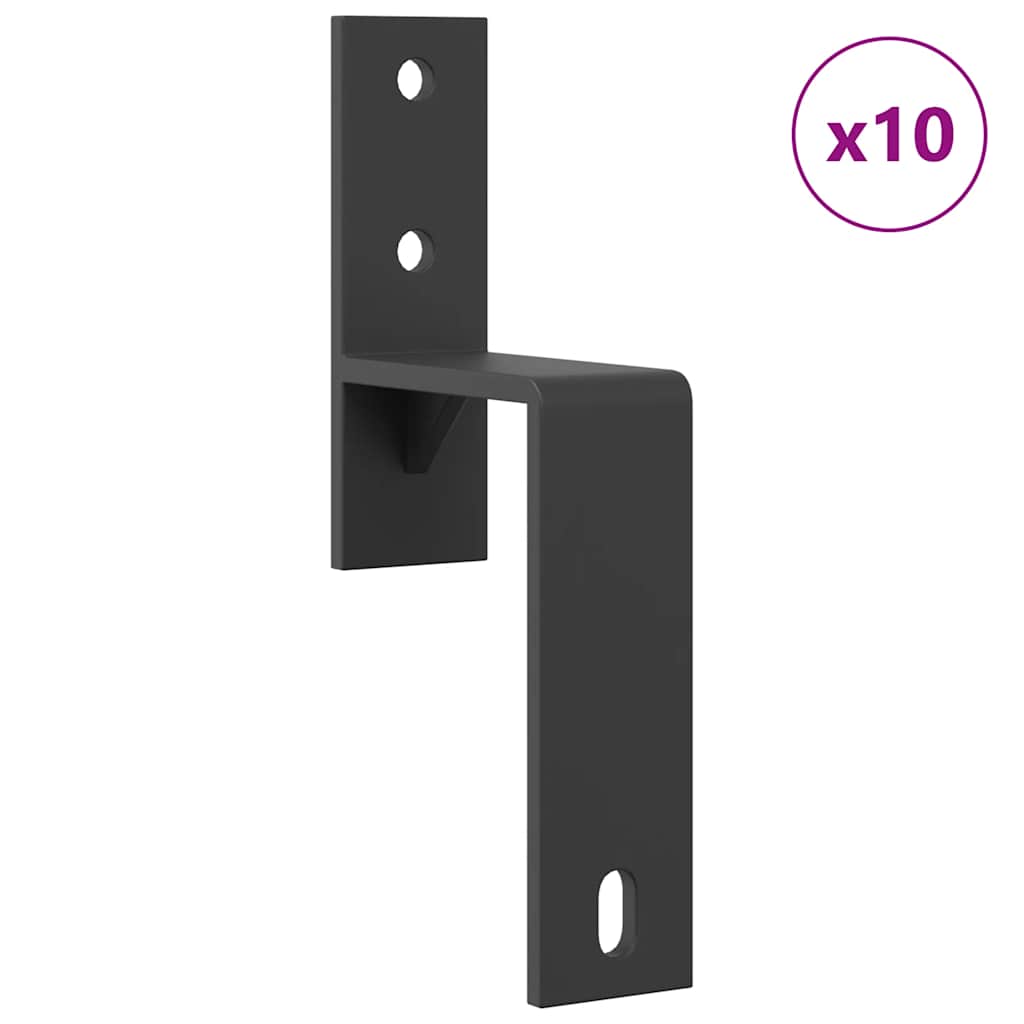 Kit di Binari per Porte Scorrevoli 305 cm Acciaio Nero 3295743