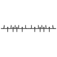 Kit di Binari per Porte Scorrevoli 305 cm Acciaio Nero 3295743