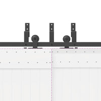 Kit di Binari per Porte Scorrevoli 305 cm Acciaio Nero 3295747