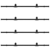 vidaXL Kit di Binari per Porte Scorrevoli 366 cm Acciaio Nero