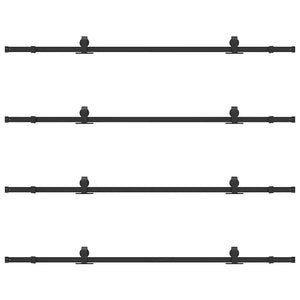 Kit di Binari per Porte Scorrevoli 427 cm Acciaio Nero 3295752