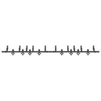 Kit di Binari per Porte Scorrevoli 305 cm Acciaio Nero 3295755