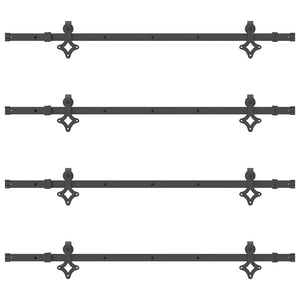 Kit di Binari per Porte Scorrevoli 305 cm Acciaio Nero 3295755