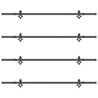 vidaXL Kit di Binari per Porte Scorrevoli 427 cm Acciaio Nero