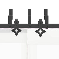 vidaXL Kit di Binari per Porte Scorrevoli 427 cm Acciaio Nero