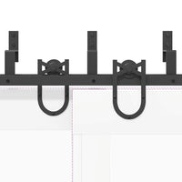 Kit di Binari per Porte Scorrevoli 366 cm Acciaio Nero 3295757