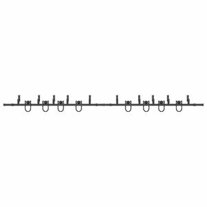 Kit di Binari per Porte Scorrevoli 400 cm Acciaio Nero 3295758