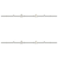 vidaXL Kit Binari Porta Scorrevole 200 cm Acciaio Inossidabile Argento