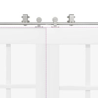 vidaXL Kit Binari Porta Scorrevole 200 cm Acciaio Inossidabile Argento
