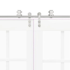 vidaXL Kit Binari Porta Scorrevole 200 cm Acciaio Inossidabile Argento