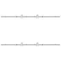 vidaXL Kit Binari Porta Scorrevole 183 cm Acciaio Inossidabile Argento