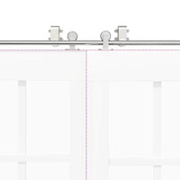 vidaXL Kit Binari Porta Scorrevole 183 cm Acciaio Inossidabile Argento